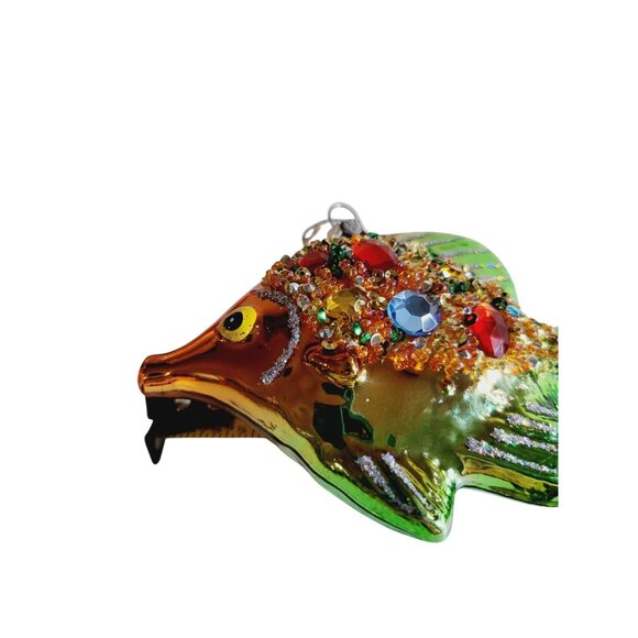 Vintage Figural Mercury Glass Christmas Tree Ornament Corral Reef Exotic Fish - Picture 5 of 8